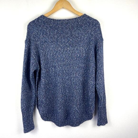 Sundays Alder Sweater Military Blue Cotton Yak Blend Round Hemline Women's Small - Picture 4 of 12